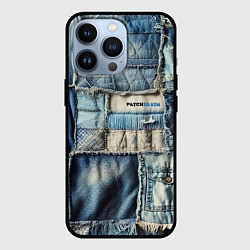 Чехол iPhone 13 Pro Patchwork denim - vogue