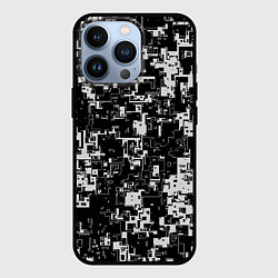 Чехол для iPhone 13 Pro Геометрия черно-белая, цвет: 3D-черный
