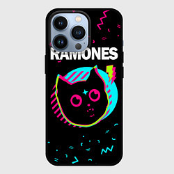 Чехол iPhone 13 Pro Ramones - rock star cat