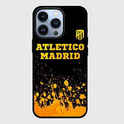 Чехол iPhone 13 Pro Atletico Madrid - gold gradient посередине