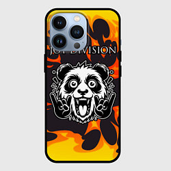 Чехол iPhone 13 Pro Joy Division рок панда и огонь