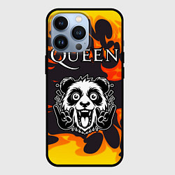 Чехол iPhone 13 Pro Queen рок панда и огонь