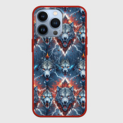 Чехол iPhone 13 Pro Волчки эпичный паттерн