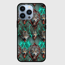 Чехол iPhone 13 Pro Эпичный паттерн из волков