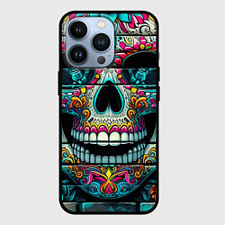 Чехол для iPhone 13 Pro Cool skull - graffiti ai art, цвет: 3D-черный