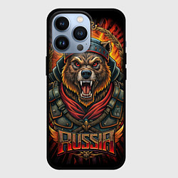 Чехол iPhone 13 Pro Мощный медведь СССР стиль