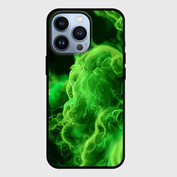 Чехол iPhone 13 Pro Зелёный густой дым - inferno green