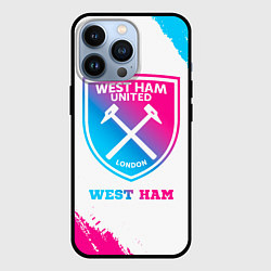 Чехол iPhone 13 Pro West Ham neon gradient style