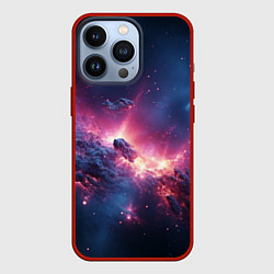 Чехол для iPhone 13 Pro Взрыв в космосе, цвет: 3D-красный