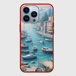 Чехол iPhone 13 Pro Гавань с лодками