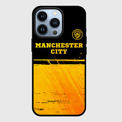 Чехол iPhone 13 Pro Manchester City - gold gradient посередине