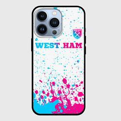 Чехол iPhone 13 Pro West Ham neon gradient style посередине