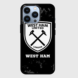 Чехол iPhone 13 Pro West Ham sport на темном фоне