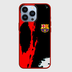 Чехол для iPhone 13 Pro Barcelona fc краски спорт, цвет: 3D-красный