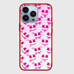 Чехол для iPhone 13 Pro Marshmello pink colors, цвет: 3D-красный