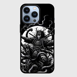 Чехол iPhone 13 Pro Кричащий самурай и огромный монстр