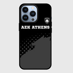Чехол для iPhone 13 Pro AEK Athens sport на темном фоне посередине, цвет: 3D-черный