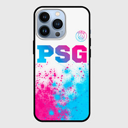 Чехол для iPhone 13 Pro PSG neon gradient style посередине, цвет: 3D-черный