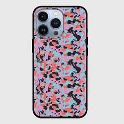 Чехол iPhone 13 Pro Неоновый пиксельный камуфляжный паттерн