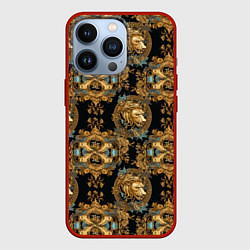 Чехол iPhone 13 Pro Изящные переплетения с головами львов