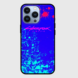 Чехол для iPhone 13 Pro Cyberpunk neon steel, цвет: 3D-черный