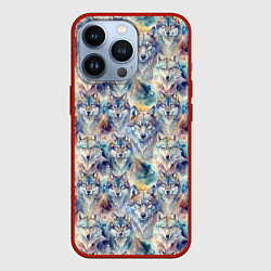 Чехол iPhone 13 Pro Волки паттерн