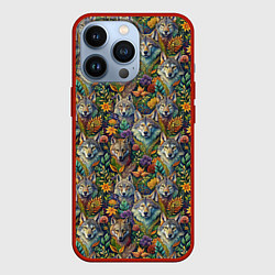 Чехол iPhone 13 Pro Волчий паттерн