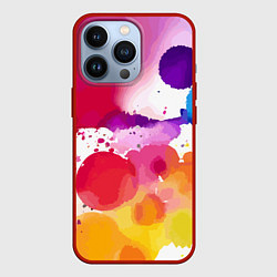 Чехол iPhone 13 Pro Яркие абстрактные акварельные кляксы - нейросеть