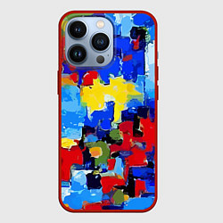 Чехол iPhone 13 Pro Смелые мазки яркой краски - нейросеть