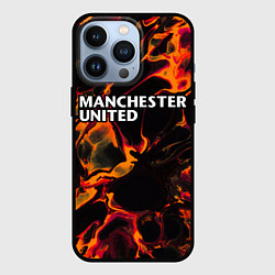 Чехол для iPhone 13 Pro Manchester United red lava, цвет: 3D-черный