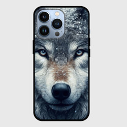 Чехол iPhone 13 Pro Морда волка - взгляд