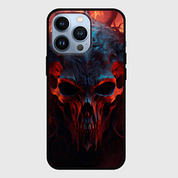 Чехол iPhone 13 Pro Demon skull with horns