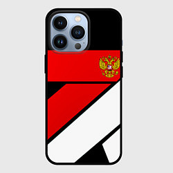 Чехол iPhone 13 Pro Россия герб спорт текстура
