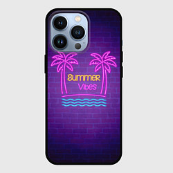 Чехол iPhone 13 Pro Неоновые пальмы summer vibes