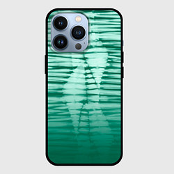 Чехол iPhone 13 Pro Tie-dye green stripes