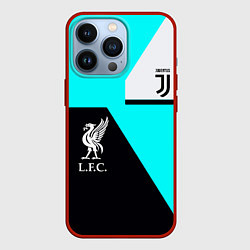 Чехол iPhone 13 Pro Juventus x Liverpool geometry