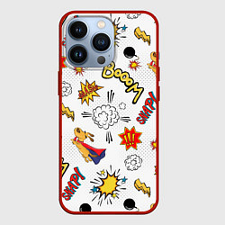 Чехол iPhone 13 Pro Комикс изображение с собакой pop art