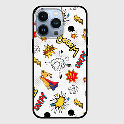 Чехол iPhone 13 Pro Комикс изображение с собакой pop art