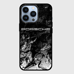 Чехол iPhone 13 Pro Porsche black graphite