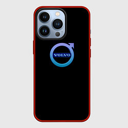 Чехол для iPhone 13 Pro Volvo neon logo, цвет: 3D-красный