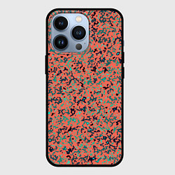 Чехол iPhone 13 Pro Розово-бирюзовый абстрактный