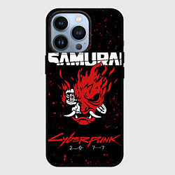 Чехол iPhone 13 Pro Cyberpunk 2077 Samurai lego