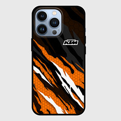 Чехол iPhone 13 Pro KTM - Рваный гексагон