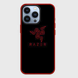 Чехол для iPhone 13 Pro Razer red logo, цвет: 3D-красный