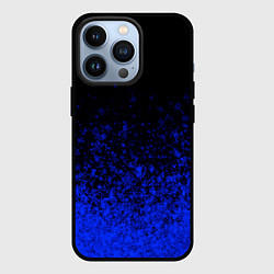 Чехол для iPhone 13 Pro Чёрный и ультрамарин абстрактный, цвет: 3D-черный