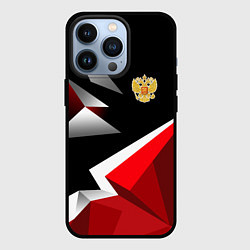 Чехол для iPhone 13 Pro Russia uniform - красный и черный, цвет: 3D-черный