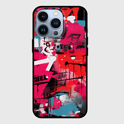 Чехол iPhone 13 Pro Красное граффити