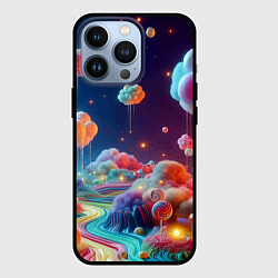 Чехол iPhone 13 Pro Planet chupa chups - neon glow