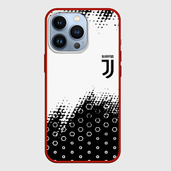 Чехол для iPhone 13 Pro Juventus sport steel, цвет: 3D-красный