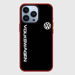 Чехол для iPhone 13 Pro Volkswagen logo white, цвет: 3D-красный